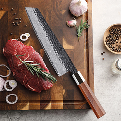 Cuțit japonez Kiritsuke din oțel Damascus