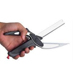 Foarfece 2-în-1 cu Placă de Tăiere Integrată