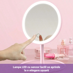 Oglindă cosmetică cu lumină LED - 3 nuanțe