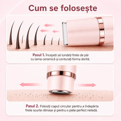 Trimmer electric 2 în 1 pentru femei NUVIA