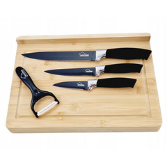 Cuțite din Ceramică – Set Profesional 4 Piese (Negre)