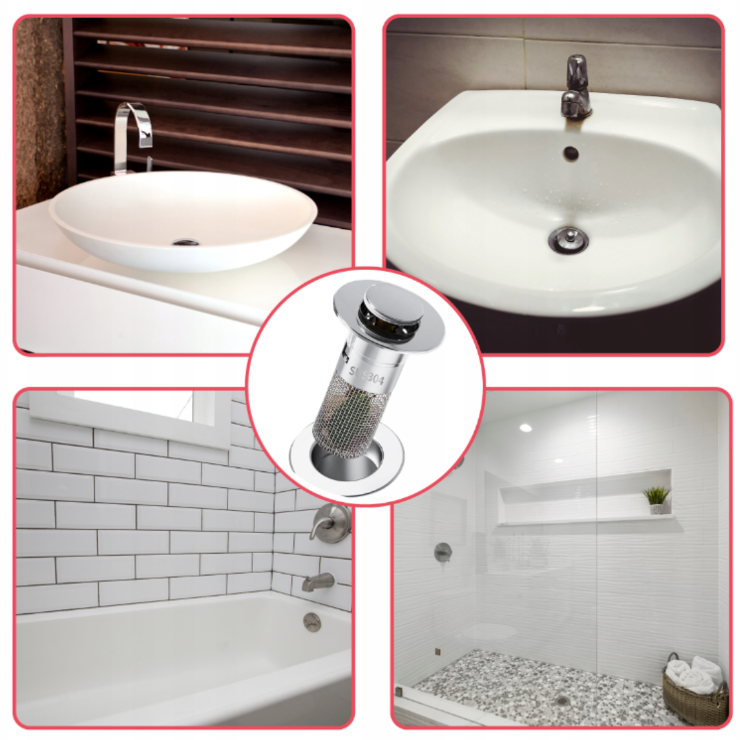 Dop de scurgere cu filtru detașabil inox