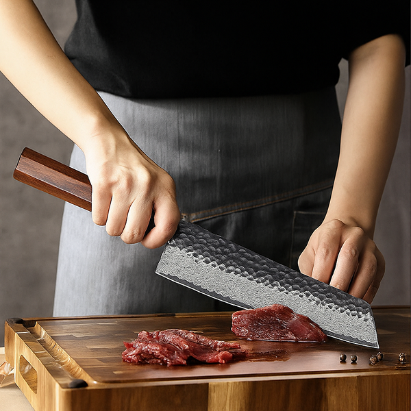 Cuțit japonez Kiritsuke din oțel Damascus