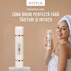 Trimmer electric 2 în 1 pentru femei NUVIA