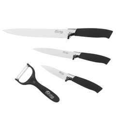 Cuțite din Ceramică – Set Profesional 4 Piese (Negre)
